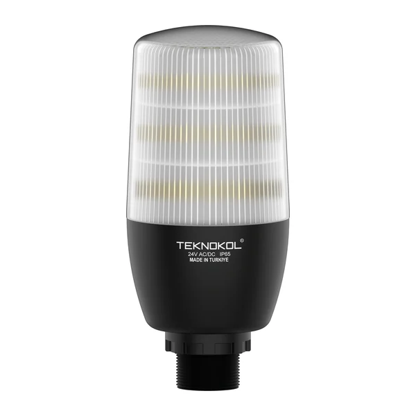 IKZ.02 — Signal lamp, 3 levels (red, yellow, green), buzzer 90 dB, 24 V DC, M22 — Teknokol