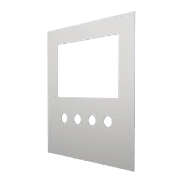 LVH2.01.4050 — Front plate 400 × 500 × 2 mm, with machining (cut-outs per drawing) — Teknokol