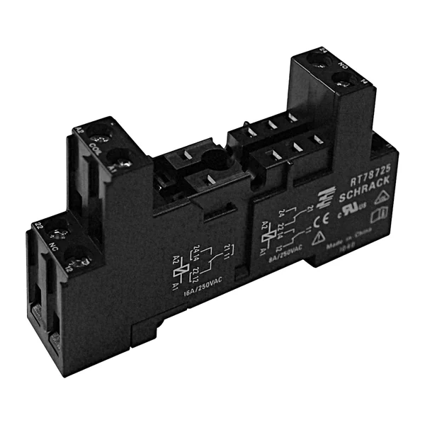 RT78725 — Цокъл Schrack за релета RT, винтови клеми, растер 5 mm