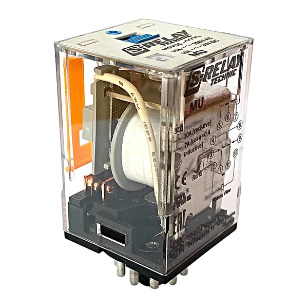MU221012 — Plug-in relay MU, 8 pins, 2 CO, 12VDC, 10A