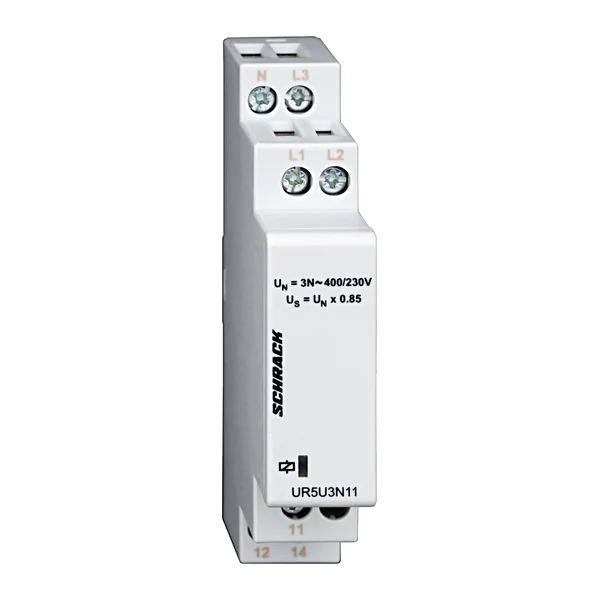 UR5U3N11 — Минимално напреженово реле фиксирано 3P 195,5V, 1CO