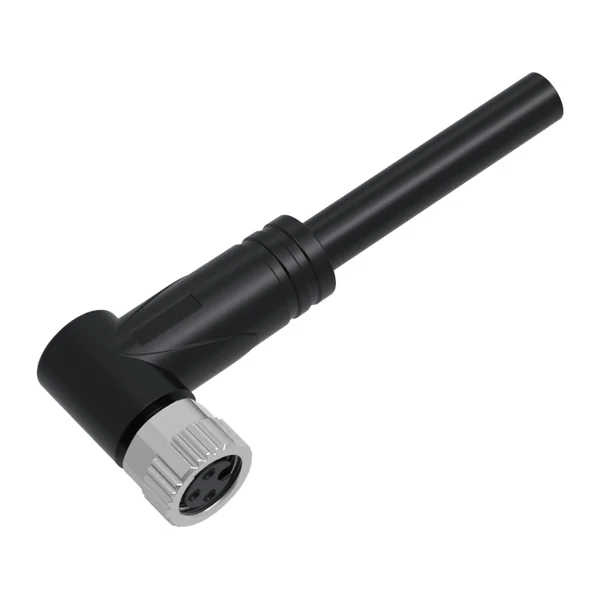 CA08FR3-2C — Cable with connector M8, female, angled 90°, 3 pins, 2 m