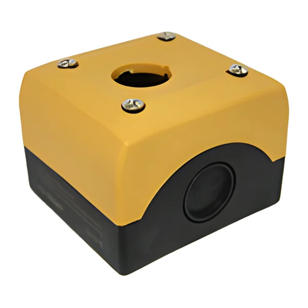 HB2-J1 — Empty box for 1 pushbutton Ø22, yellow/black