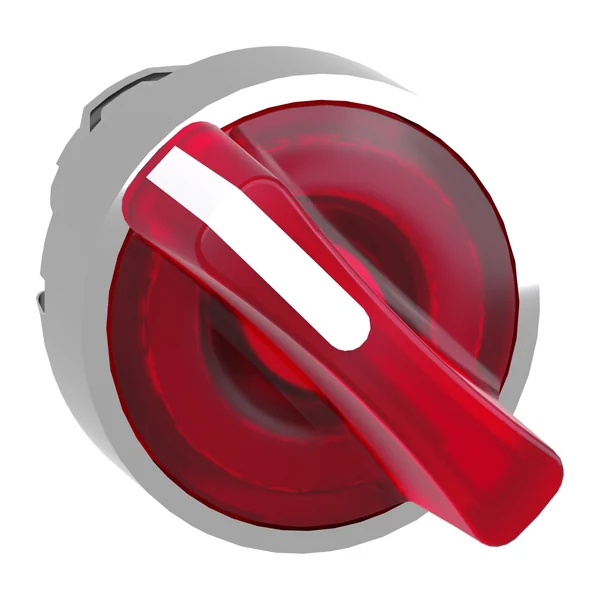 SA22-BK1243 — Selector switch head Ø22, metal, handle, 2 positions, red, maintained, illuminated