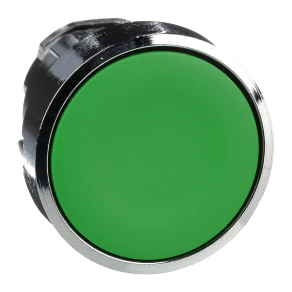 ZB4BA3 — Pushbutton head Ø22, metal, flush, green, momentary, non-illuminated (Salzer SA22-BA3)